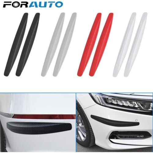 Anti-collision Protect Strip Auto Front/Rear Bumper Protector Films Protector Corner Guard Anti-Scratch Strips Sticker 2Pcs/Set