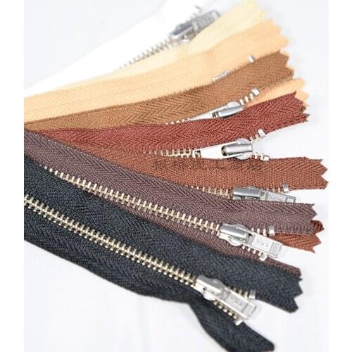 No. 3 Da Senior Japanese Genuine YKK / Closed Tail White Copper Zipper 17 Cm Long Cloth Clip for Multi-color