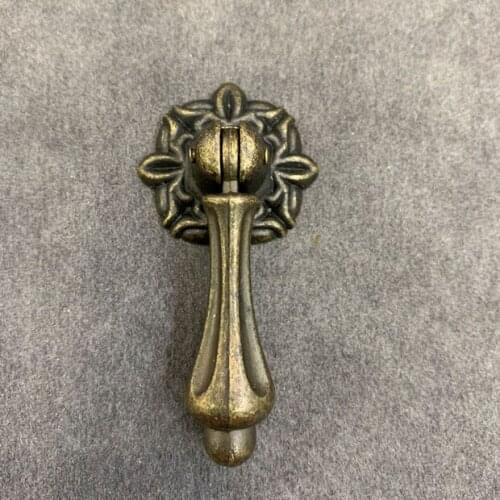 1pcs Antique Single hole Pull Knobs Zinc Alloy Home improvement Hardware Jewelry Wooden Box Furniture handle Wholesale Price