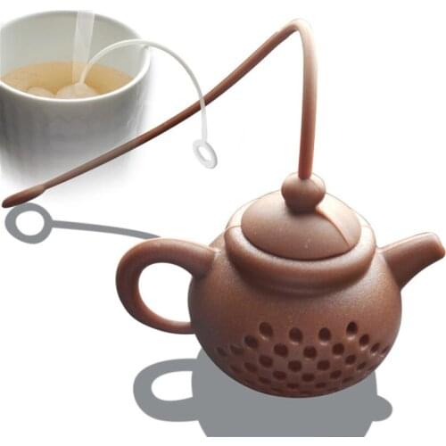 1PC New Details about Teapot-Shape Tea Infuser Strainer Silicone Tea Bag Leaf Filter Diffuser Tea Tools Supplies