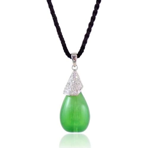 1PC25x13MM Water Drop Perfume Bottle Necklace With Diffuser Hole Essential oil bottle necklace women Jewerly