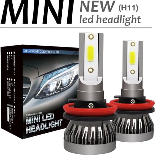 2 Pcs Car Lights Bulbs LED H8 H9 H11 LED Auto Headlights 12V 120W 12000LM 6000K Automobile Fog Lamp LED Light Fit for Car