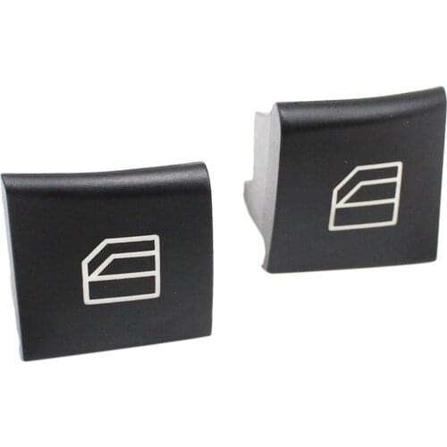 2x Driver Window Switch Button Covers for Mercedes Benz Power Window Master Switch Button Caps Lift Button Caps