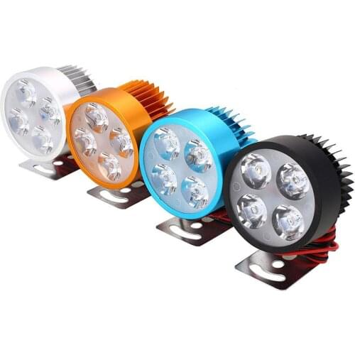 4 Colors 4 LED 12V-90V LED Motorbike E-bike Headlamp Super Bright Light Waterproof Bulb car styling Motorcycle Headlight