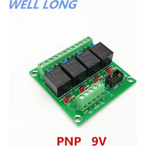 4 Channel PNP Type 9V 15A Power Relay Interface Module,HF JQC-3FF-9V-1ZS Relay
