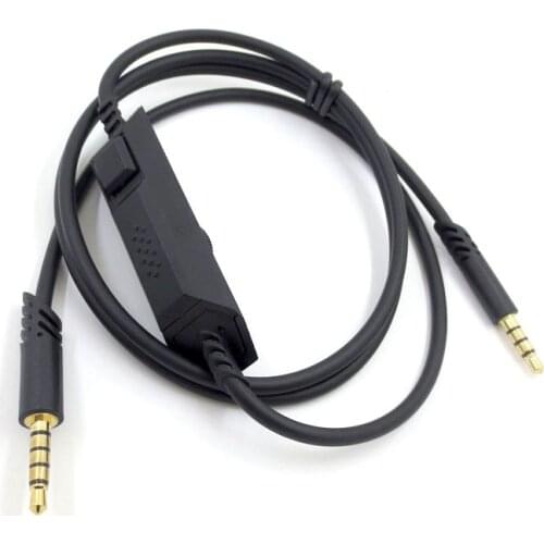 For Logitech Astro A10 A40 gaming headset audio cable Audio Line Microphone Volume Control Wire 1 m