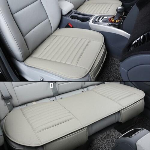 PU Leather Bamboo Strips Charcoal Car Seat Cover for ford fiesta focus 2 3 seat leon audi a4 b8 car stickers car accessories