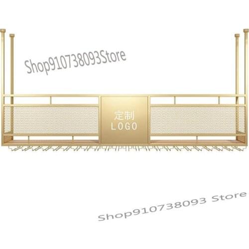 Bar Iron Hanger Wine Rack Upside Down Wine Glass Rack Hanging Wine Cabi