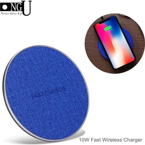 Qi Wireless Charger for iPhone 11 X XS Max XR 8 Qi Charger 10W Fast Wireless Charging Pad for Samsung Galaxy S10 S9 Note 10 9