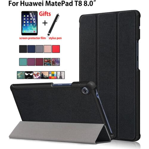 For Huawei MatePad T8 8.0 Case Cover KOB2-W09 KOB2-L09 Kobe2-L03 Funda Tablet Slim Magnetic Folding Stand Shell Coque +Gift