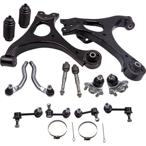 For Honda Civic 2006 2007 2008 2009 2010 2011 14pc Front Lower Control Arm Ball Joint Sway Link Tierod