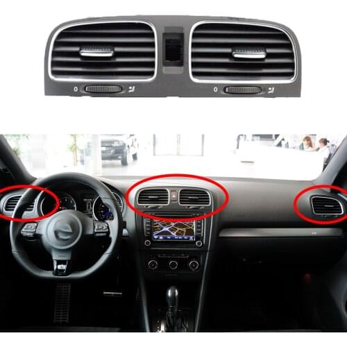 For VW GTI 2006-2013 MK6 for VW Golf 2010-2013 MK6 Air outlet in the middle of dashboard air conditioning outlet parts