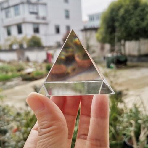 Egypt Crystal Glass Pyramid Paperweight Crafts Natural Stones Minerals Fengshui Figurine Home Wedding Office Decor Ornaments