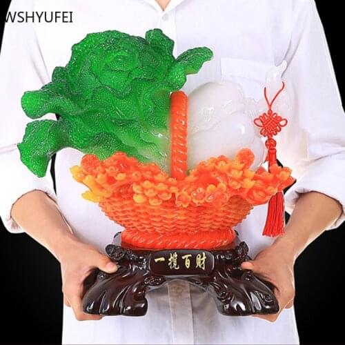 Creativity Resin Chinese Cabbage Model Ornaments Shop Opening Housewarming Auspicious Gifts Living Room Sculpture Decoration