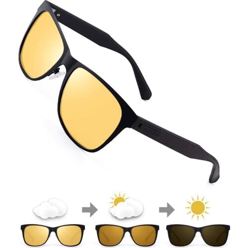 Men Leather Night Vision Glasses Polarized Vision Nocturna Women Yellow Lens Sunglasses Driving Night Vision Goggles For Car