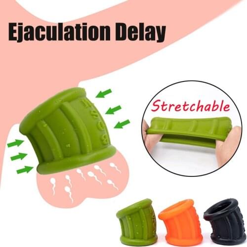 Soft Stretchable Ball Stretcher Scrotum Bondage Penis Ring Male Ejaculation Delay Cock Ring Lock Sperm Erection Sex Toys For Men