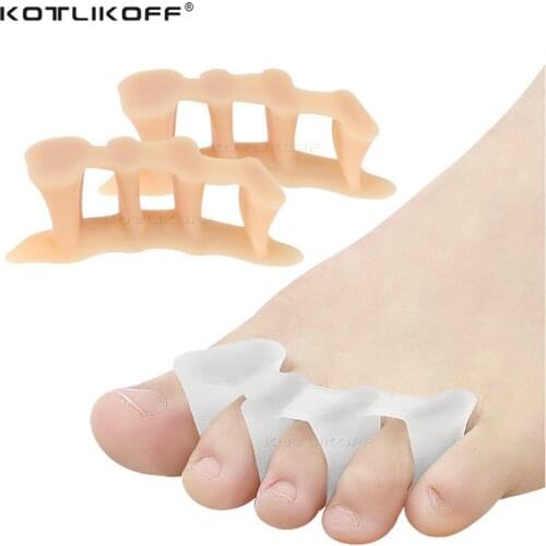 Soft Silicone Toe Separator For Separate All Toe Big Bone Hallux Valgus Bunion Corrector Straightener Orthopedic Inserts Pad