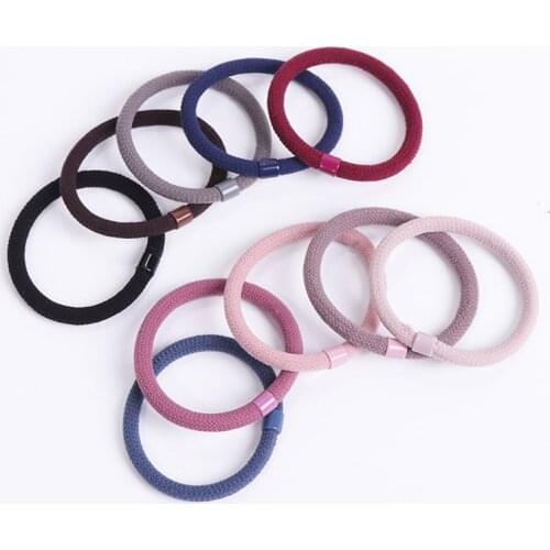 New Fashion Korean Simple Basis Colorful Rubber Band Hair Rope Fashion Sweet Girl Womens Ponytail Hair Accessories Wholesale