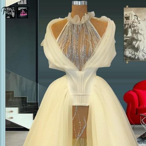 2021 Charming Tulle Evening Dress White Off the Shoudler A Line Sexy Prom Formal Gown Custom Made Special Occasion Dresses