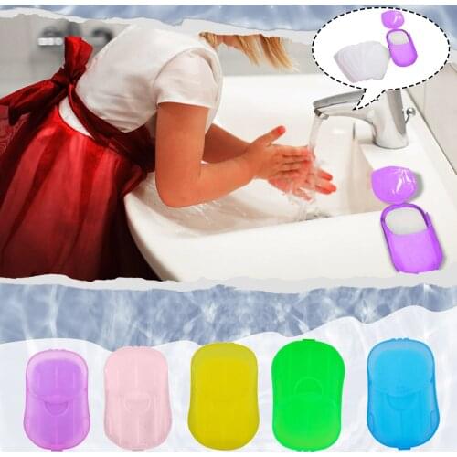 20pcs/Box Disposable Soap Paper Travel Soap Paper Washing Hand Bath Clean Scented Slice Sheets Bathroom Kitchen Mini Paper Soap