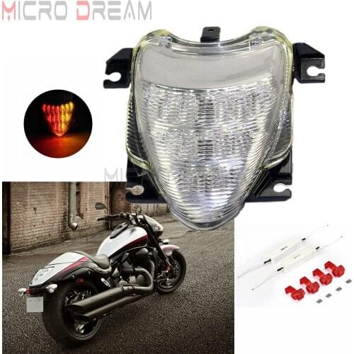 Motorcycle Clear LED Warning Signal Light Rear Brake Taillight Indicators Turn Signal Light For Suzuki Boulevard M109R 2006-2019
