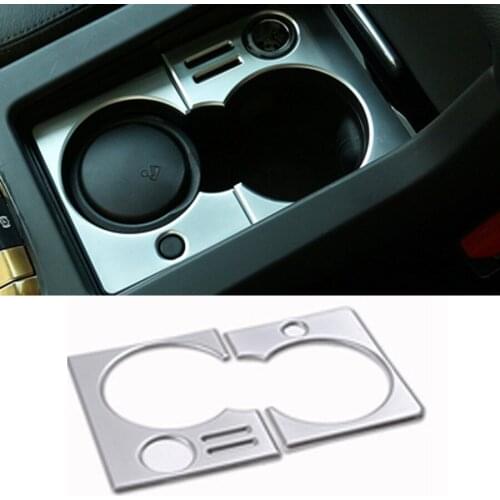 2Pcs ABS Silver Car Interior Water Cup Holder Panel Frame Trim Sticker Fit For Land Rover Discovery Sport 2015-2017 2018 2019