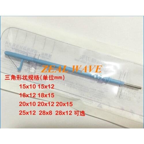 High-Frequency Surgical Electrode Lip Knife Tip LEEP Electric Knife Tip Tungsten Wire Knife Tip Triangular Electrode 10PCS