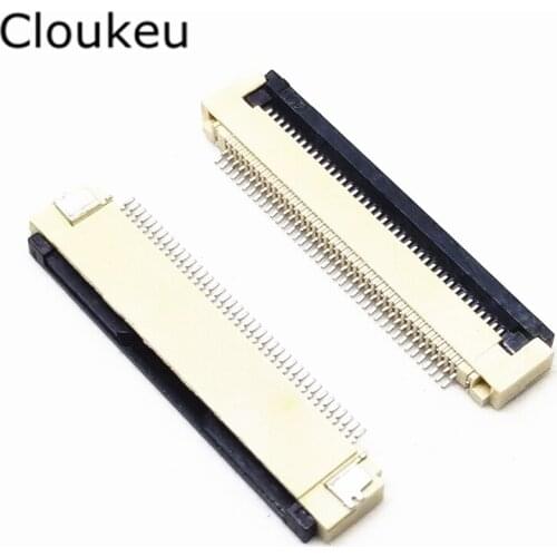 10Pcs FPC Connector cable socket 0.5MM 40Pin Clamshell Bottom Contact Type