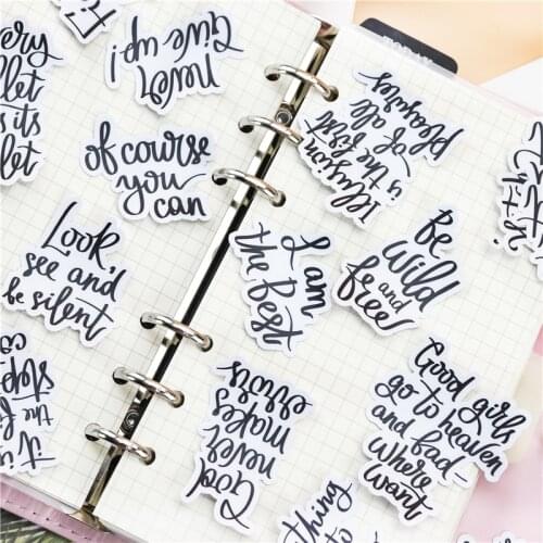 19pcs Creative cute self-made English language saying scrapbooking stickers /decorative sticker /DIY craft photo albums