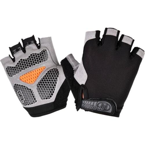 2020 Silicone Cycling Anti-slip Anti-sweat Men Women Half Finger Gloves Breathable Anti-shock Sports Gloves Bike Bicycle Gloves
