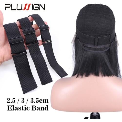 5Pcs Hair Band Wig Grip Adjustable Elastic Band With Hooks Black Hair Headband Diy Wig Accessories For Women Adjustable Strap