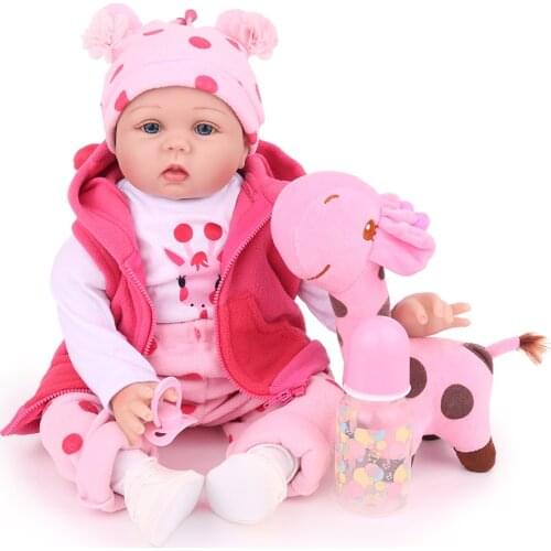 55 cm Bebes reborn baby doll Toys for children 22 inch Silicone vinyl Handmade Lifelike lol Bonecas girl baby reborn KAYDORA