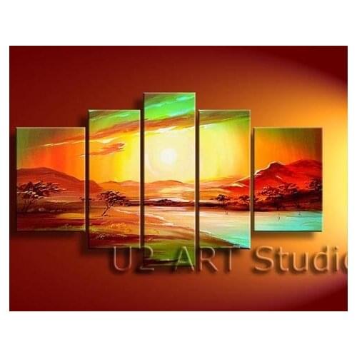 Abstract Group paintings, modern art,craft,gift,reproduction,100% handmade oil painting GP15