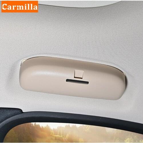 Carmilla ABS Car Sunglasses Holder Glasses Case for Volkswagen VW Touareg 2018 2019 2020 2021 Glasses Storage Box Accessories