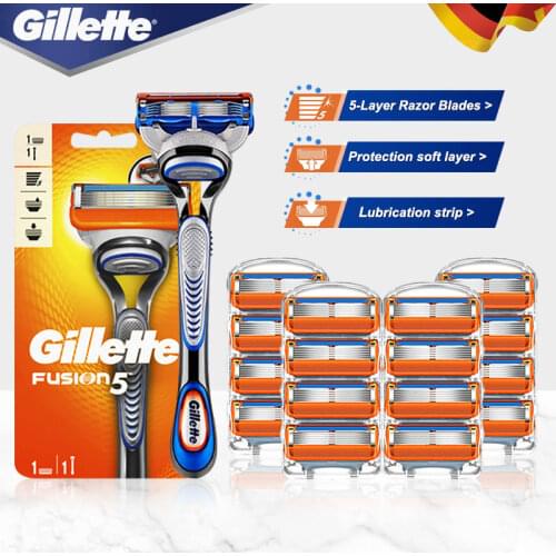 Safety Razor Gillette Fusion 5 Shaving Machine With Blades Face Shaver Cassettes For Men Shave Case For Beard Shavette Tools