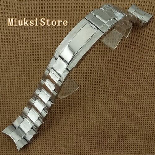 20mm Stainless Steel Sterile Bracelet 316L Solid Strap for watch Watchband Kit Mens Watch