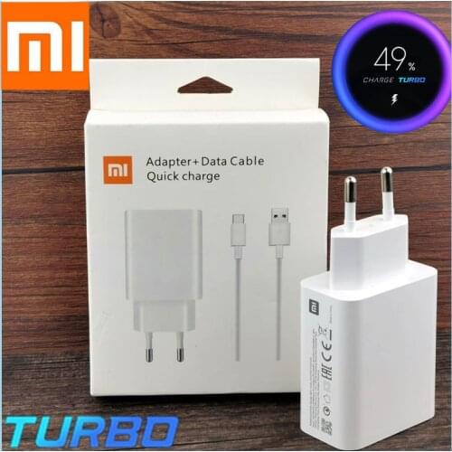 Xiaomi Fast Charger 27W Original EU QC 4.0 Turbo Quick Charge Adapter Usb Type C Cable Ror mi 9 9t pro k20 pro mi note 10 lite