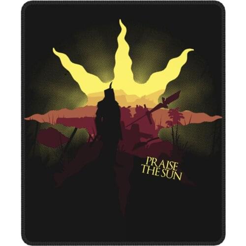 Dark Souls Praise The Sun Kawaii Mouse Pad with Locking Edge Desk Mat Pads Natural Rubber Computer Keyboard Desk Pad