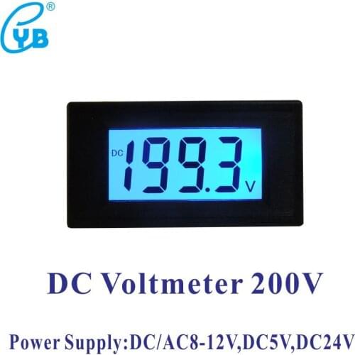 DC 200V Digital LED Display Voltmeter Voltage Meter Gauge Detector Tester Monitor Panel Volt Meter for Car Voltage Measurement