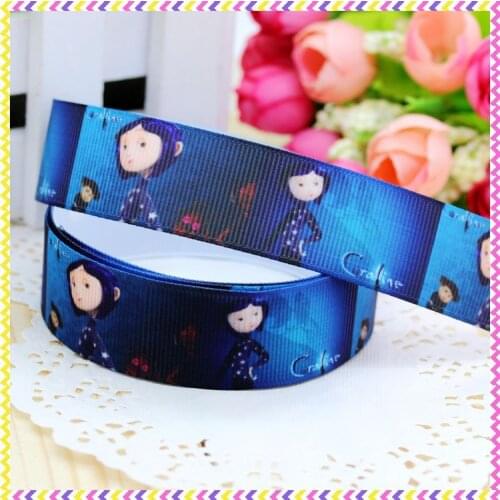DHK 7/8'' 5yards cartoon printed grosgrain ribbon headwear hair bow diy party decoration OEM Wholesale 22mm C786