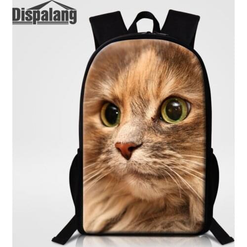 Dispalang Cat Print Preppy Style Kids School Bag for Girls Boys Teenager Fashion Backpack for Men Women Leisure Travel Rucksacks