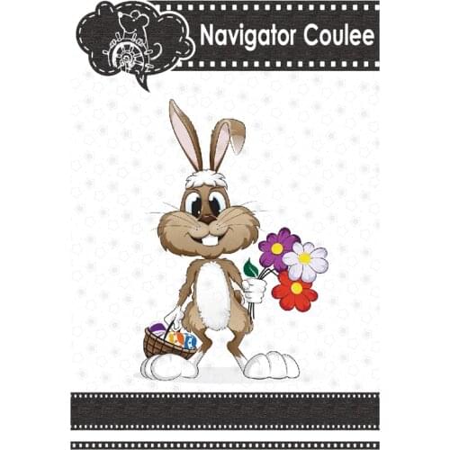 Easter bunny, eggs, flowers, metal cutting mold making new template for scrapbook holiday card DIY cutting mold New 2021