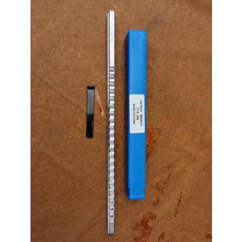 HSS 6mm C1 Push-Type Keyway Broach Metric Size HSS Keyway Cutting Tool for CNC Metalworking C1/6 Keyway Broach Wholesale