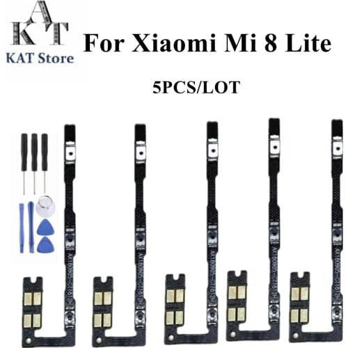 KAT 5PCS/LOT Power Volume Flex Cable For Xiaomi Mi 8 Lite Side Key Button Flex Cable Best After-sales service