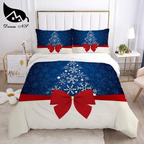 Dream NS Red Christmas New Years gift Bedding set Bedding Home Textiles Set Bedclothes Santa duvet cover set juego de cama
