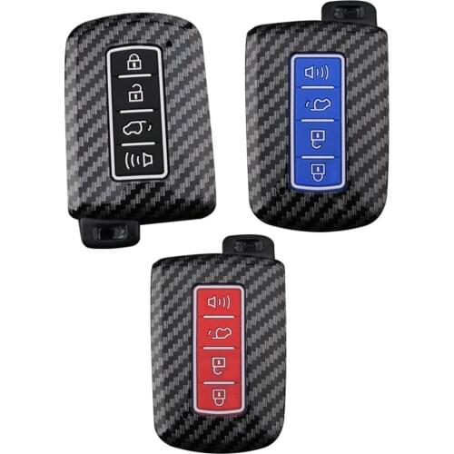 Carbon Fiber Shell ABS silicone Car Key Cover case For Toyota Camry Corolla Avalon Rav4 Land Cruiser Car Remote Key