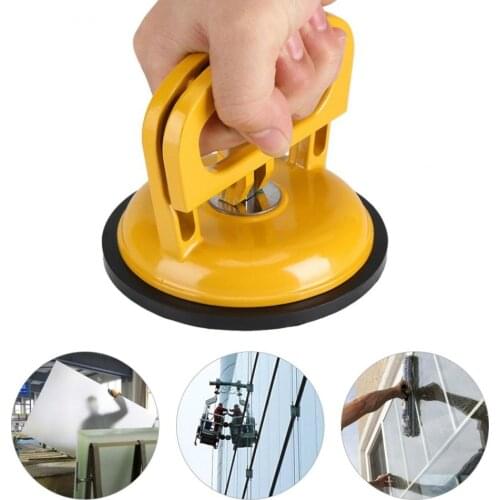 Single Aluminum Alloy Rubber Suction Cup Round Glass Suction Cup Yellow Household Merchandises Tools WF