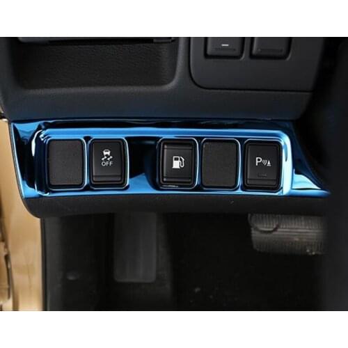 Stainless steel Car Headlamps Adjustment Switch Cover Trim Car Styling For Nissan Navara NP300 2017 2018 2019 accessories 1pcs