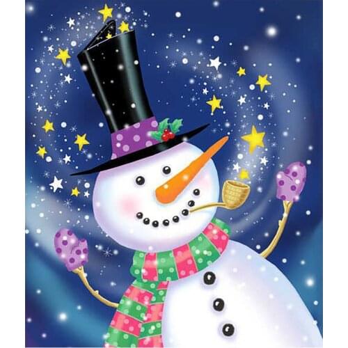 Cartoon Snowman Diamond Painting Christmas Round Full Drill Nouveaute DIY Mosaic Embroidery 5D Cross Stitch Home Decor Gifts