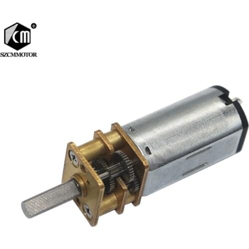 N30 12mm DC 6v 12v 26rpm-2000rpm Micro Speed Reduction Gear Motor with Metal Gearbox for robot diy smart small toy car